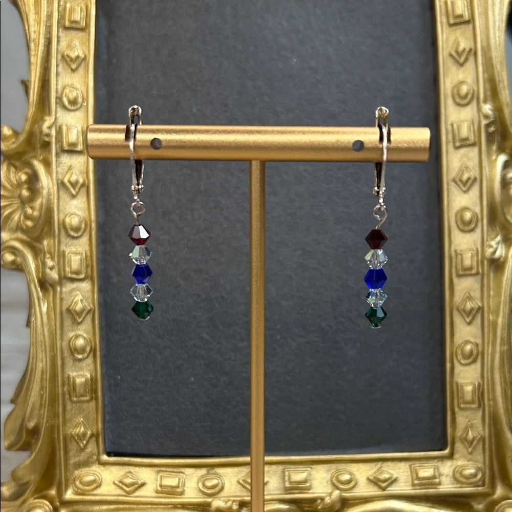 Elegant Multicolor Crystal Drop Earrings